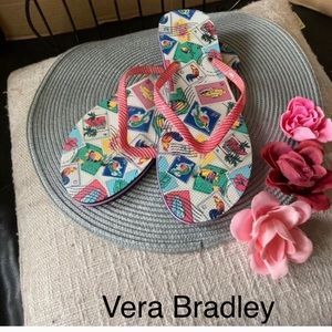 Beautiful Vera Bradley Flip Flops Size 10